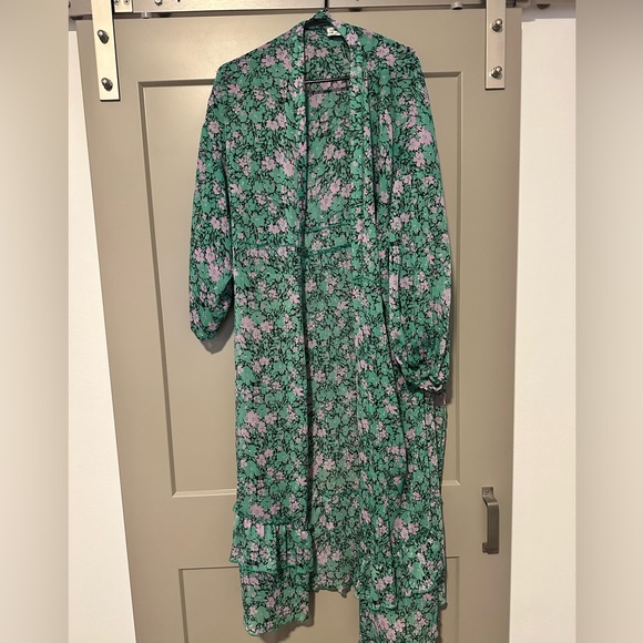 Much Ruchette Floral Ruffled Duster - Picture 1 of 5